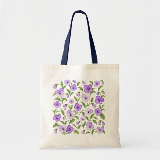 Sac fourre-tout floral à fleurs sauvages violettes