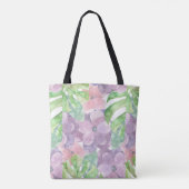Sac fourre-tout floral à impression d'aquarelle (Dos)