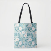 Sac fourre-tout floral à la menthe (Devant)
