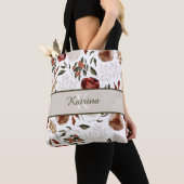 Sac fourre-tout floral à monogramme (De près)