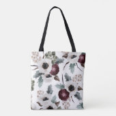 Sac fourre-tout floral à motif aquarelle et monogr (Dos)