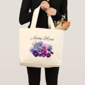 Sac fourre-tout floral à pensée violette (Devant (produit))