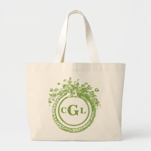 Sac fourre-tout floral antique à mariage de (Devant)