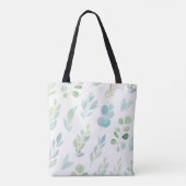 Sac fourre-tout floral aquarelle monogrammé (Dos)
