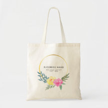 Sac fourre-tout floral au citron personnalisé