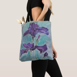 Sac fourre-tout floral avec Iris barbu