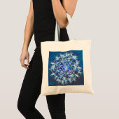 Sac fourre-tout floral bleu (Devant (produit))