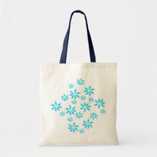 Sac fourre-tout floral bleu à amusement
