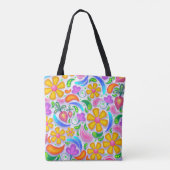 sac fourre-tout floral clair (Dos)