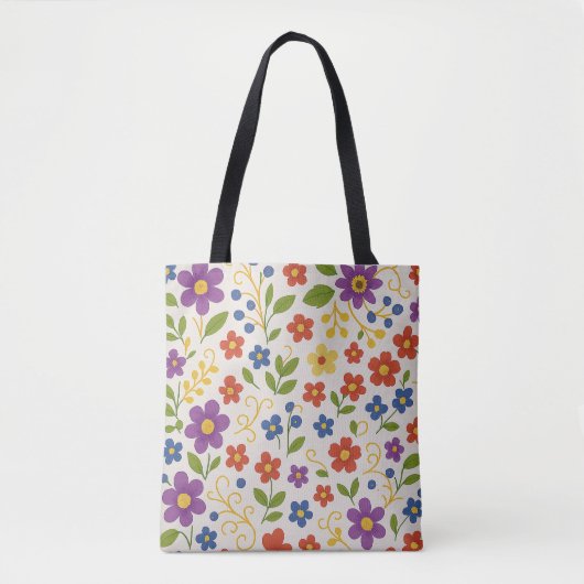 Sac fourre-tout floral coloré (Devant)