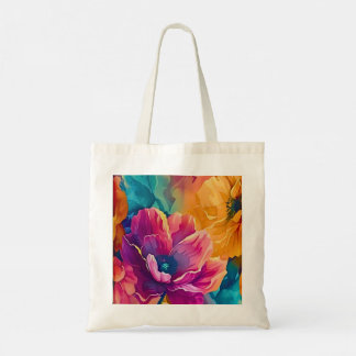 Sac fourre-tout floral coloré