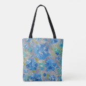 Sac fourre-tout floral de la fête bleue (Dos)