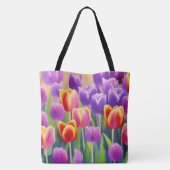 Sac fourre-tout floral des tulipes printanières (Dos)