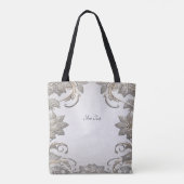 Sac fourre-tout Floral d'or argenté (Dos)