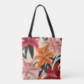 Sac fourre-tout floral élégant et dynamique (Dos)