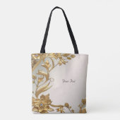Sac fourre-tout Floral Feuille Golden Wavy (Dos)