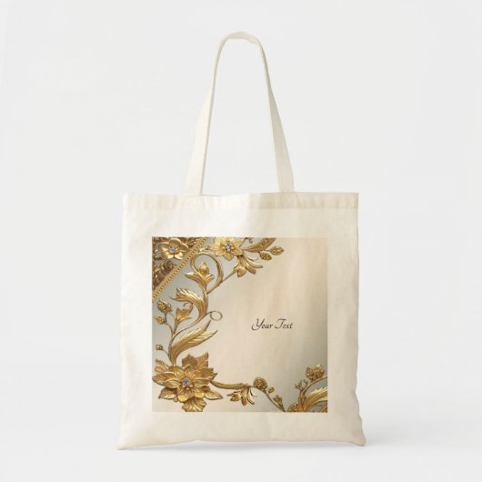 Sac fourre-tout Floral Feuille Golden Wavy (Devant)