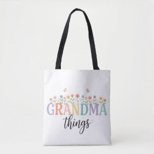 Sac fourre-tout floral Grandma Things - Cadeau per