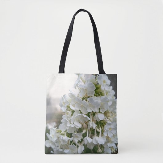 Sac fourre-tout floral Hydrangea blanc élégant | B (Devant)