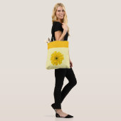 Sac fourre-tout floral jaune (Sur le modèle)