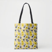 Sac fourre-tout floral jaune (Devant)
