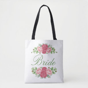 Sac fourre-tout floral marine et rose blush