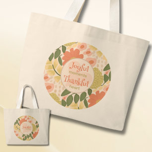 Sac fourre-tout floral - Moments joyeux, cœur reco
