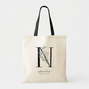 Sac fourre-tout Floral Monogramme - Lettre simple