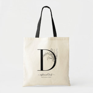 Sac fourre-tout Floral Monogramme - Lettre simple