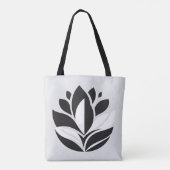Sac fourre-tout floral noir et blanc (Dos)