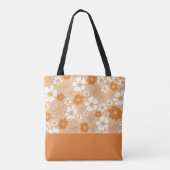 Sac fourre-tout Floral orange et blanc (Dos)