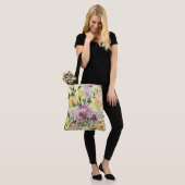 Sac fourre-tout Floral rose (Sur le modèle)