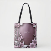 Sac fourre-tout floral rose (Devant)