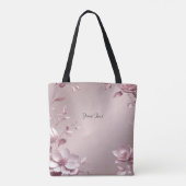 Sac fourre-tout floral rose délicat (Dos)