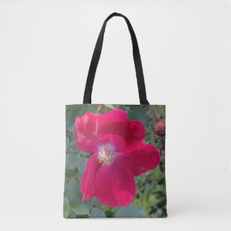 Sac fourre-tout floral rouge gris pour une journée