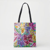 Sac fourre-tout Floral Vase Bleu (Devant)