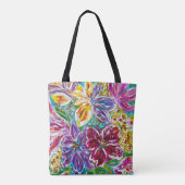 Sac fourre-tout Floral Vase Bleu (Dos)