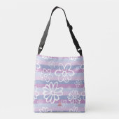 Sac fourre-tout Floral Violet Et Blanc Monogramme (Dos)