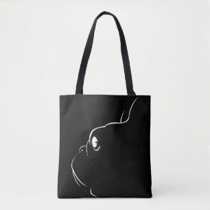Sac fourre-tout français en silhouette Bulldog (No