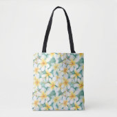 Sac fourre-tout Frangipani tout-en-impression blan (Devant)