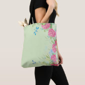 Sac fourre-tout frontalier latéral Hydrangea (De près)