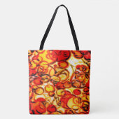 sac fourre-tout "Fun Abstrait Orange & Gold Fall C (Devant)