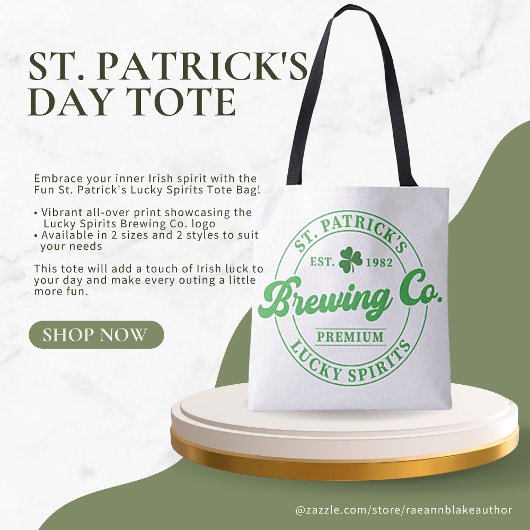 Sac fourre-tout Fun St. Patrick's Lucky Spirits
