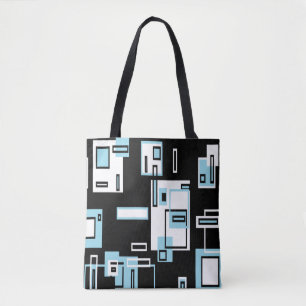 Sac fourre-tout funky à blocs turquoise noir