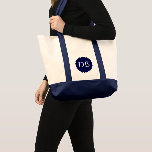 Sac fourre-tout géant avec initiales personnalisée (Devant (produit))