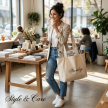 Sac fourre-tout géant avec texte de nom personnali