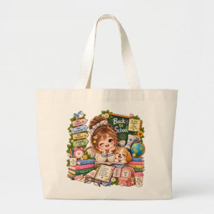 Sac fourre-tout géant Livres de fille Kawaii et Co