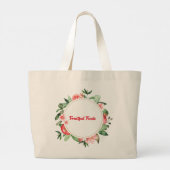 Sac fourre-tout géant Peace Pink Floral & Grenade (Dos)