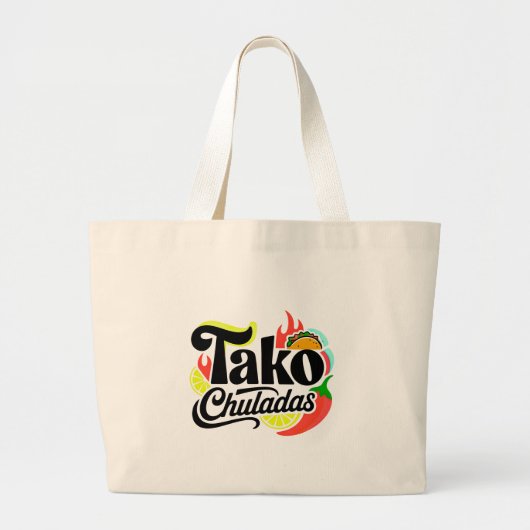 Sac fourre-tout géant Tako Chuladas Nourriture mex (Devant)
