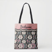 Sac fourre-tout géométrique boho (Devant)